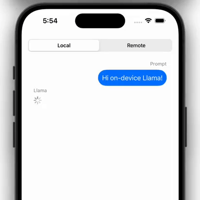 Seamlessly switching between local, on-device inference and remote hosted inference
